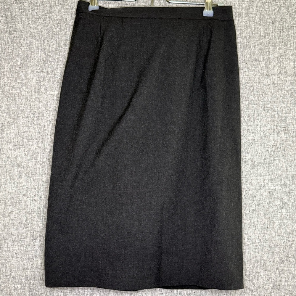 Vintage 90s Austin Reed Charcoal Black Gray Pencil Suit Skirt Size Small/Medium